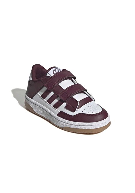 Adidas Rapid Court CF Shoes White Maroon Kids ADIDAS CORE | Sneakers | KI3904-